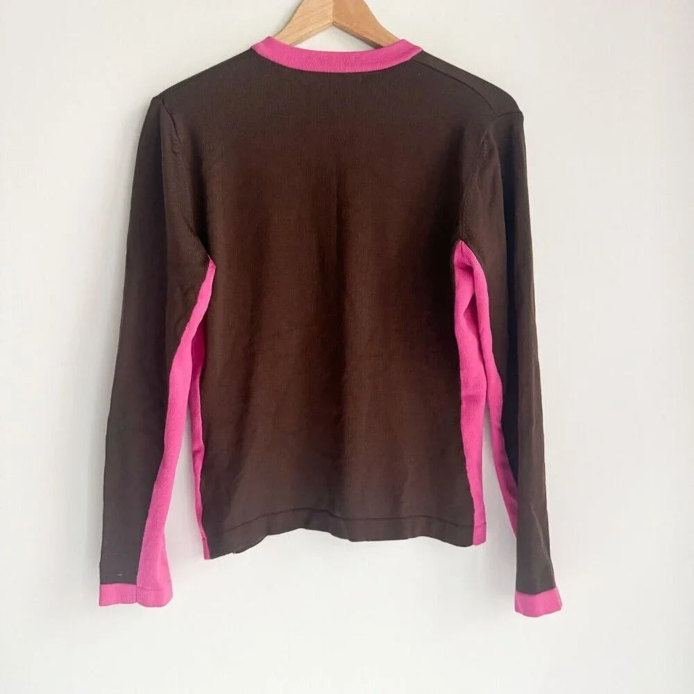 Nike Golf  Brown Pink Knit Stretch Top M - Picture 3 of 6